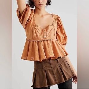 NWOT ~ Free People Leave it to Me Babydoll Top